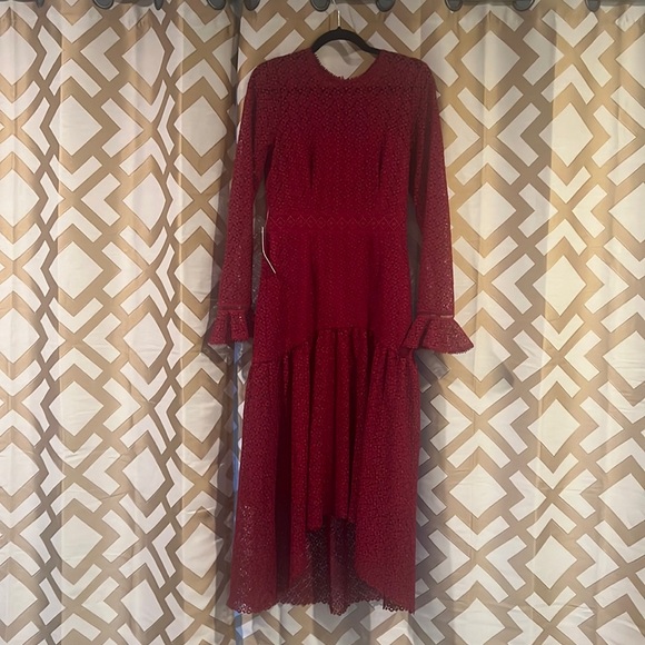 ML MONIQUE LHUILLIER KARINA LACE MIDI DRESS - Picture 6 of 10